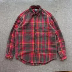【90s古着】oldGAPオールドギャップ ヘビーネルシャツ カナダ製 M