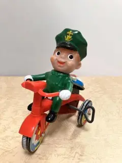 タイガー　ゼンマイ式ベル付き三輪車　昭和レトロ　日本製 ロボットはっちゃん ゼンマイ式ベル付き三輪車 1981年当時物