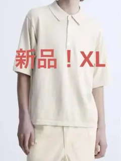 新品タグ付き！　ユニクロU 2024ss ニットポロシャツ XL