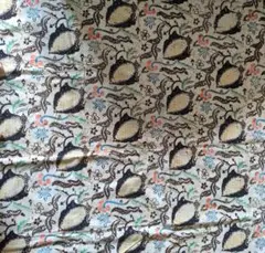 【新品】ジャワ更紗　花と葉のデザイン 約100cm×200cm