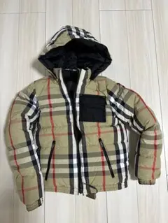【タグ付き】BURBERRY リバーシブル ベージュチェック ダウンジャケット