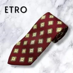 【極美品・送料無料】ETRO エトロ ネクタイ 小紋柄 シルク イタリア製