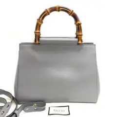 【グッチ】バンブー ニムフェア 2WAY ハンド ショルダーバッグ