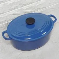 【極美品】LE CREUSET ココット オーバル ブルー 27cm