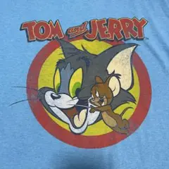 【Tom and Jerry】Tシャツ US古着　ヴィンテージ　ブルー　2XL