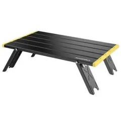 アウトドアテーブル キャンプテーブル 耐荷重30KG 収納袋付(イエロー)