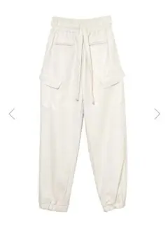 melt the lady leather parachute pants