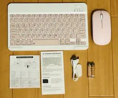 【新品未使用】Bluetooth 無線ワイヤレスキーボード・マウスセット　ピンク