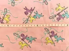 【送料込】USAヴィンテージ ピンク色子羊柄 40cm*25cm