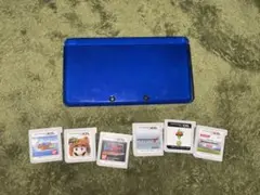 Nintendo 3DS 本体 青　充電器、カセット6種付き