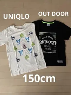 UNIQLOモンスターズインクとOUT DOORの Tシャツ　セット 150cm