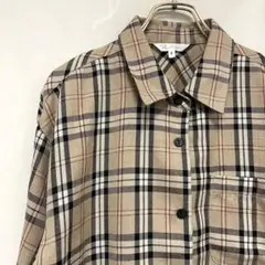 ノバチェック　ロングシャツ　ゆるダボ　ユニセックス　フリーサイズ