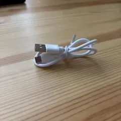 ホワイト USB A - USB Cケーブル