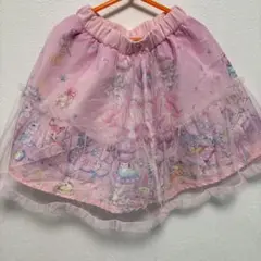ピンク キャラクター柄 スカート フリル付き