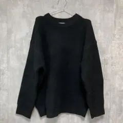 AOMM ニット　セーター　ブラック　黒　シンプル　FREE 秋冬