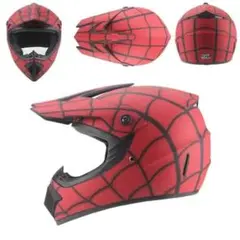 ヘルメット や消しの黒ブラック スパイダーマン