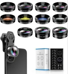 Apexel 11in1スマホ用撮影セット スマホ用カメラレンズ 広角レンズ新品