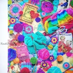 208.マイケルミラー☆編み物時間USAコットン☆シーチング☆はぎれ布☆コーラル