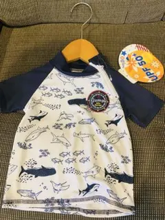 新品　ラッシュガード 90 水着　男の子　タグ付き　サメ柄