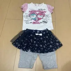 アンパンマン Tシャツ　スカッツ女の子 2点セット80サイズ