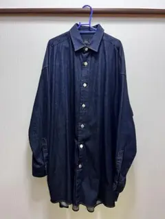 【美品】MB ハイエンド ロングデニムシャツ ネイビー