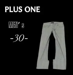 メンズ30◇PLUS ONE◇グレンチェック柄パンツ