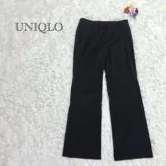 ユニクロ ストレート スラックス パンツ ブラックW64cm オフィスカジュアル