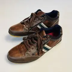 EDWINブラウン ストライプ スニーカー　26.5cm