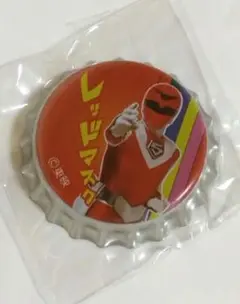 全スーパー戦隊展　王冠缶バッジ　光戦隊マスクマン　レッドマスク