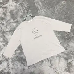 【ショコラフィネローブ】 （F） Tシャツ クルーネック 英ロゴ 長袖 七分袖