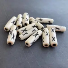 ボーンビーズ　アクセサリーパーツ　12個　0001