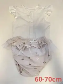 フリル　ロンパース　ブルマセット　60-70cm