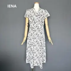 【美品♡】イエナ IENA フラワープリントロングワンピース フレア袖 楽チン