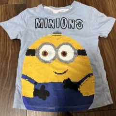 H&M ミニオンズ Tシャツ 5-6歳 ライトブルー