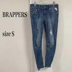 BRAPPERS ダメージ加工デニムパンツ S