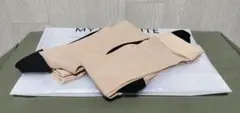 ⭐️新品未開封 温labo フットカバーストッキング ベージュ×ブラック 2足組