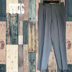 グレー プリーツ入り スラックス W76