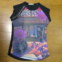 NANETTO ノースリーブ グラフィックTシャツ