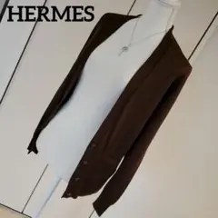 HERMES エルメス カシミアu0026シルク長袖カーデガン (38)