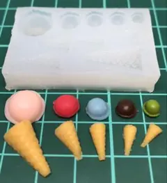 【アイス＆コーン各５サイズ】シリコンモールド