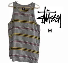 【美品・真贋鑑定済み】STUSSY ストライプ タンクトップ M