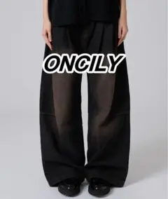 完売品✨ONCILY オーバーダイカーブデニムパンツ
