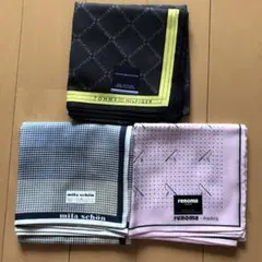 トミーヒルフィガー、レノマ、ミラショーン❣️メンズハンカチセット