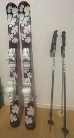 シュトロイレ110cm アトミック　スキーポール　　85cm カバー　子供用