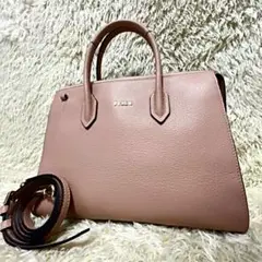 【大人気】フルラ 2way ピン ハンドバッグ ショルダーバッグ ピンクベージュ