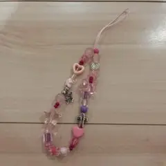ビーズ　スマホストラップ
