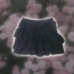 ダークコア 段 フリル ミニスカート