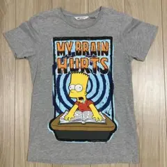 H&M バート・シンプソン Tシャツ グレー