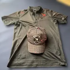 Oakley フェラーリロゴ ポロシャツ ブラック　帽子セット