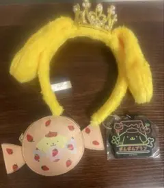 サンリオピューロランド ポムポムプリン カチューシャ王冠つき 他 セット